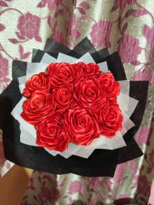 Satin  Roses Bouquet 🎀💗