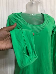 Green Long Sleeve Top