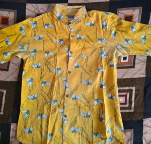 Patterned Yellow Shirt