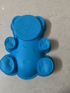 Blue Color Teddy Silicon Cake Mould