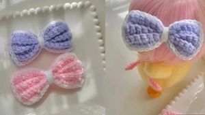 Crochet Bow Hair Pin/Clip