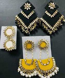 Hand Made 3 pair Combo Earrings