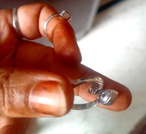Gemstone Silver toe Rings