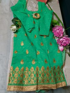 Green & Gold Indian Salwar Kameez