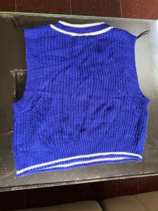 H&amp;M Blue Knitted Vest Top