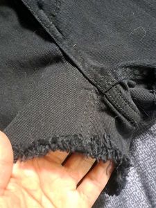 Black Denim Shorts