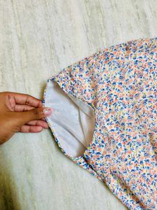Floral Print V-Neck Dress