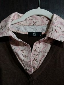 Layered Collar Cardigan