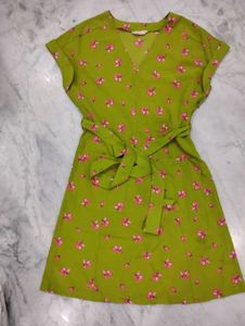 Korean Pinteresty Floral Green Dress