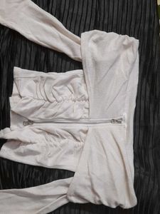 Koren Ruching Zip Up Top