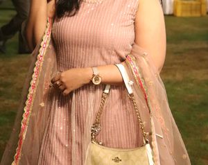 Mauve Embellished 3-Piece Flowy Sharara Set