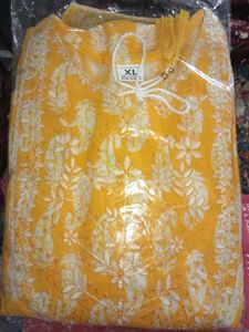 (Fresh Piece)Straight KurtaSet With Cotton Dupatta