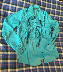 Cyan Top Cum Shirt