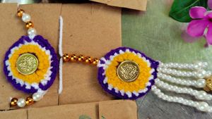 Handmade Bhai Bhabi Rakhi Combo