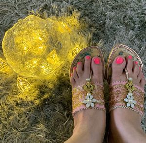 Embroidered Wedge Heel Sandals