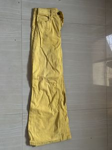 Yellow Flare Jeans purple top co. set