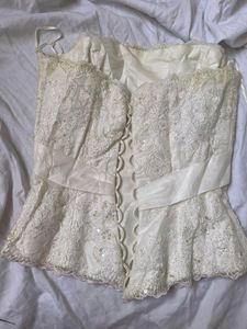 Vintage White Lace Corset