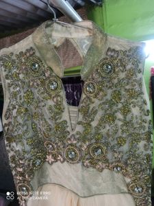 Heavy Party Wear Gown With Zirkon Work