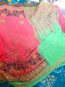 Fancy saree Half and Hal