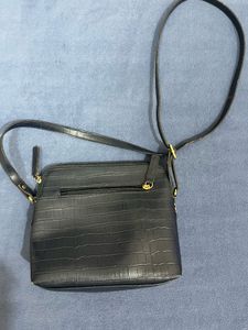 Mast &amp; Harbour Croc Textured Structured Sling Bag