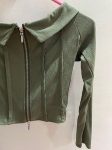 Westside Olive Green Off Shoulder Top