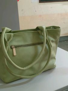 Stylish Light Green Handbag with Studded Detail
