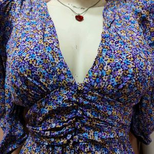 💜  ZARA Romantic Floral Dress! 💜