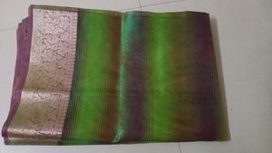 Green Silk Blend Saree