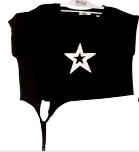Adywg Black BeautifulDesign ⭐ CropTop Half Arm Y2K