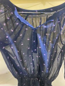 Embroidered Grey Top