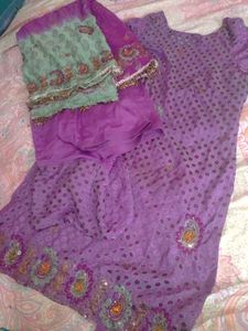 Purple Kurta Set