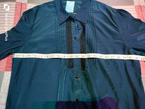 Elegant Navy Blue Blouse