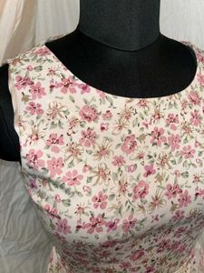 Korean Floral Sleeveless Mini Dress