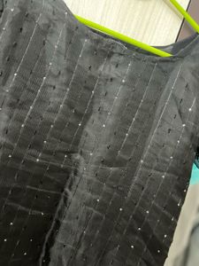 Sparkle Sheer Black Tunic