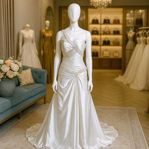 Elegant One-Shoulder Wedding Gown