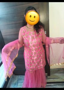 Bright Pink Sharara Suit