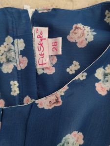 Floral Print Dress with Belt