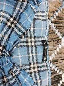 Blue Plaid Top