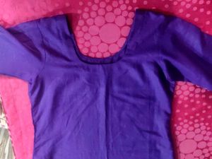 Plane Purple Silk Kurta
