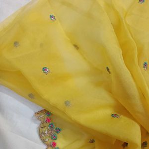 💛Yellow Embroidered Dupatta💛