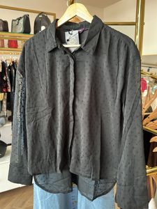 Elegant Black Button-Up Top