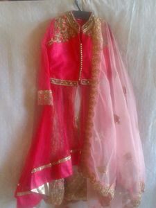 Pink & Gold Indian Dress