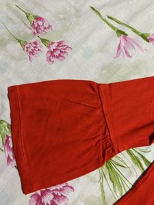 Globus red Bell Sleeves Top