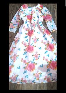 Floral Print Anarkali Suit
