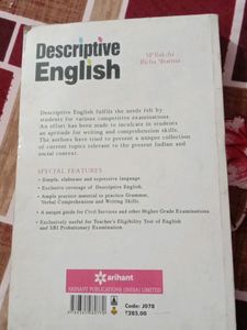 Descriptive English Book.