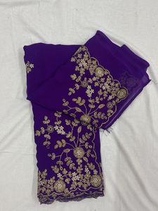 Elegant Purple Saree