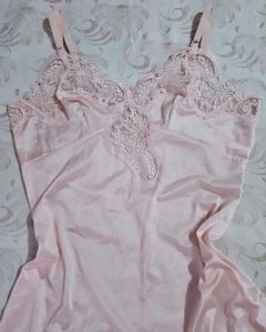 Vintage Pink Lace Slip Dress