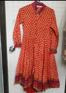 Biba Red Printed Kurti
