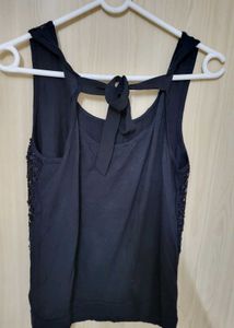 Sequin Tank Top with Bow Never Used