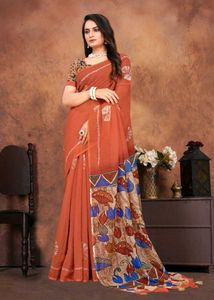 Handcrafted Kalamkari Silk Saree